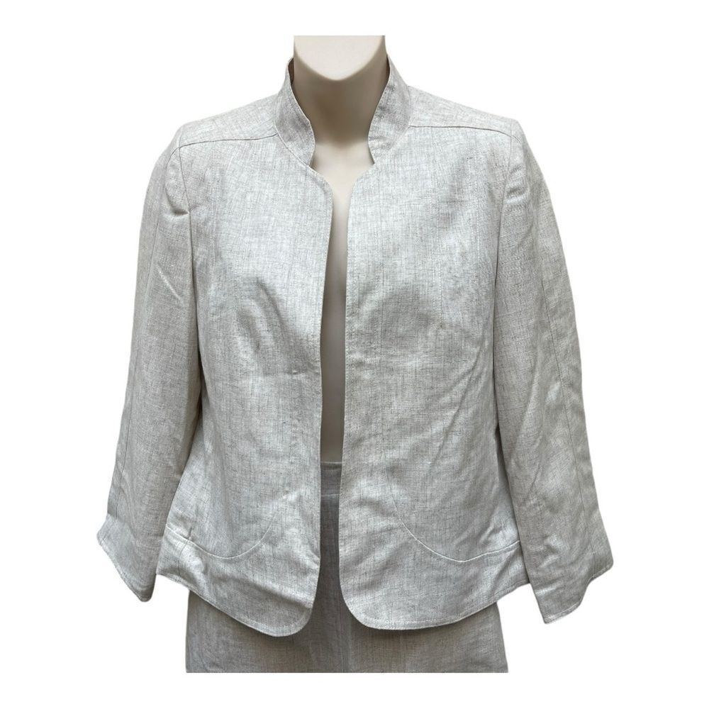 Vintage Three Flaggs California Skirt Suit Womens 8 Cream White Blend USA Made - Picture 2 of 15